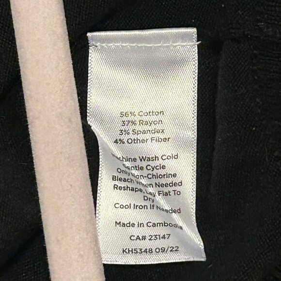 Talbots black short raglan sleeve sweater top woman's size XL - Picture 8 of 8